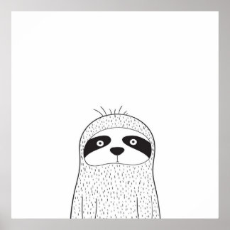 Minimal Sloth Poster