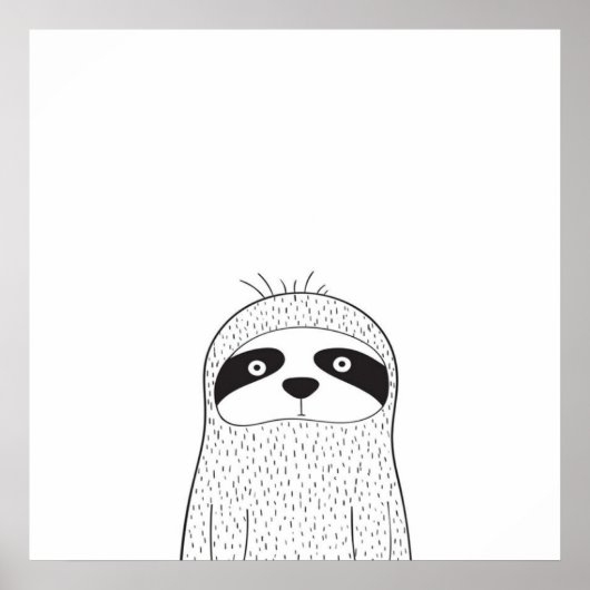 Minimal Sloth Poster (Vorne)