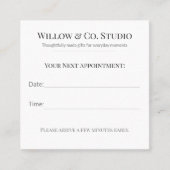 Minimal Small Business Terminkarte (Vorderseite)