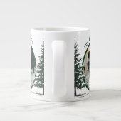 Minimal Snow Christmas Tree Winter Holiday Jumbo-Tasse (Rückseite)