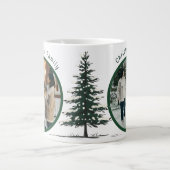 Minimal Snow Christmas Tree Winter Holiday Jumbo-Tasse (Vorderseite)
