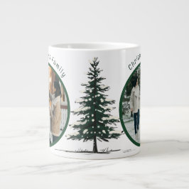 Minimal Snow Christmas Tree Winter Holiday Jumbo-Tasse