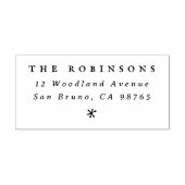 Minimal Snowflake Weihnachten Rücksendeadresse Gummistempel (Prägung)