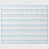 Minimal Snowflake White Cats Winter Blue & White Geschenkpapier (Flach)