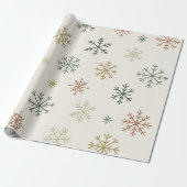 Minimal Snowflakes Seamless Pattern Geschenkpapier (Ungerollt)