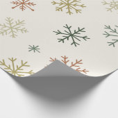 Minimal Snowflakes Seamless Pattern Geschenkpapier (Ecke)