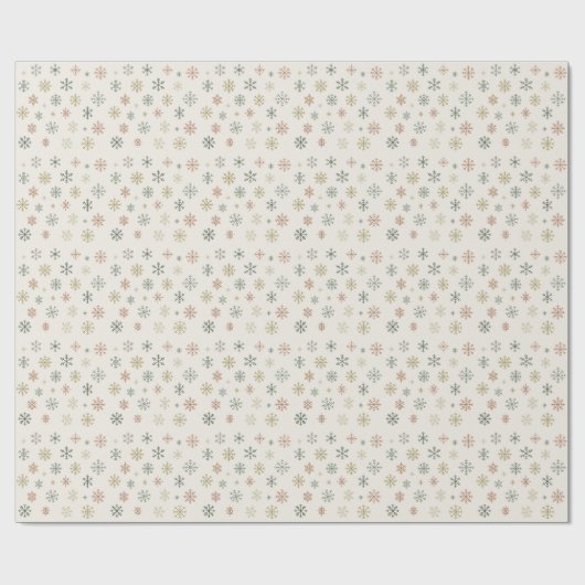 Minimal Snowflakes Seamless Pattern Geschenkpapier (Flach)