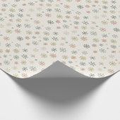 Minimal Snowflakes Seamless Pattern Geschenkpapier (Ecke)