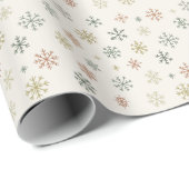 Minimal Snowflakes Seamless Pattern Geschenkpapier (Rolleneckpunkt)