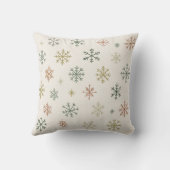 Minimal Snowflakes Seamless Pattern Kissen (Rückseite)