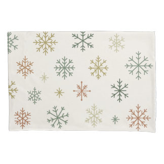 Minimal Snowflakes Seamless Pattern Kissenbezug