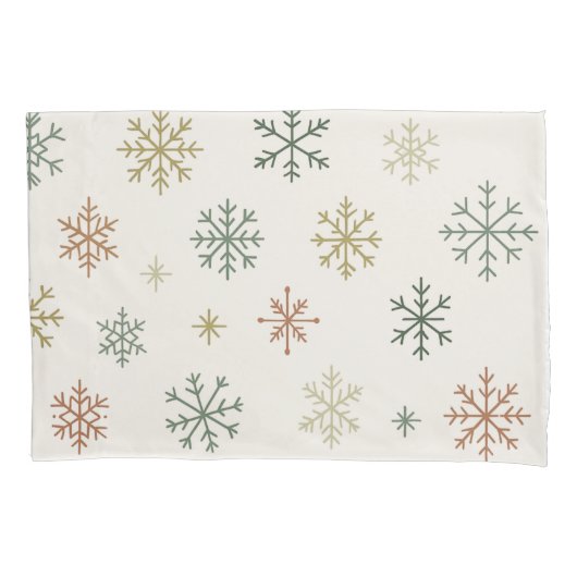 Minimal Snowflakes Seamless Pattern Kissenbezug (Vorderseite)
