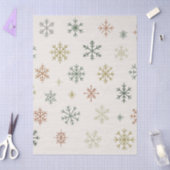 Minimal Snowflakes Seamless Pattern Seidenpapier (Basteln)