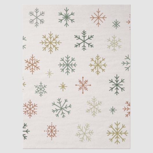 Minimal Snowflakes Seamless Pattern Seidenpapier (Vorderseite)