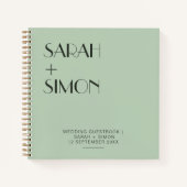 Minimal so modern Hochzeitsgast-Notebook Notizblock (Vorderseite)