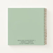 Minimal so modern Hochzeitsgast-Notebook Notizblock (Rückseite)