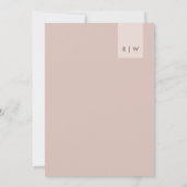 MINIMAL SOFT BLUSH PINK PEACH TYPOGRAPHY WEDD EINLADUNG (Rückseite)