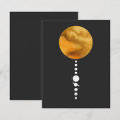 Minimal Solar System Dankeskarte (Vorne/Hinten)