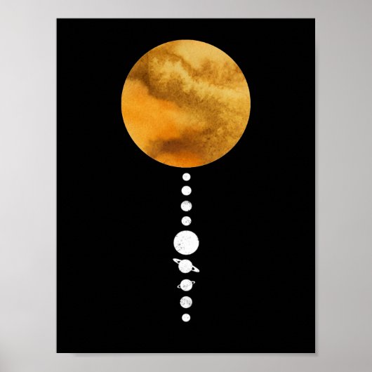 Minimal Solar System Poster (Vorne)
