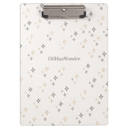 Minimal Sparkle Star Pattern for Everyday Products Klemmbrett