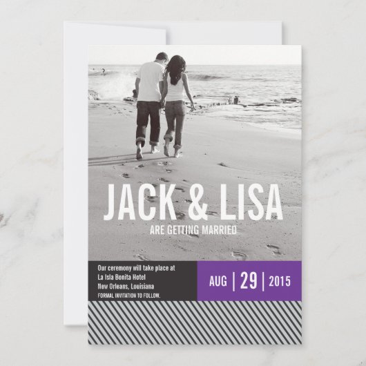 Minimal Speichern der Ankündigungen | Hochzeit (Vorderseite)