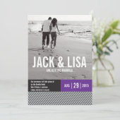 Minimal Speichern der Ankündigungen | Hochzeit (Stehend Vorderseite)