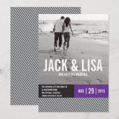 Minimal Speichern der Ankündigungen | Hochzeit (Vorne/Hinten)