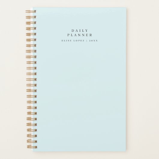 Minimal Spiral Blue Daily Planer (Vorderseite)