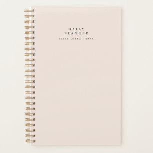 Minimal Spiral Blush Pink Täglicher Planer
