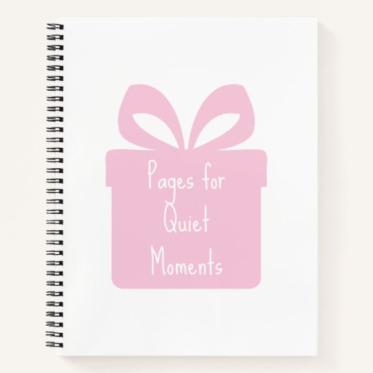 Minimal Spiral Notebook for Quiet Writing Moments Notizblock (Vorderseite)