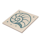 Minimal Spirale Muschel Ozean Art Tile Fliese (Seite)
