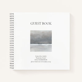 Minimal Square Art Show Ausstellung Gästebuch Notizblock