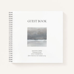 Minimal Square Art Show Ausstellung Gästebuch Notizblock