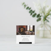 Minimal Square Berufliche Innenarchitektur Quadratische Visitenkarte (Stehend Vorderseite)