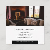 Minimal Square Berufliche Innenarchitektur Quadratische Visitenkarte (Vorderseite)