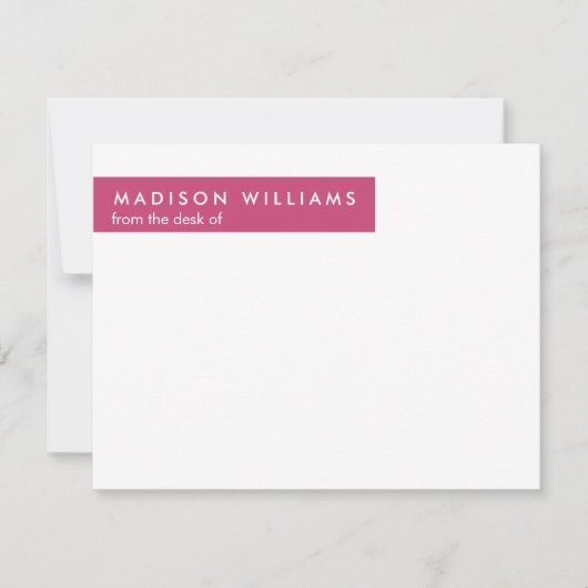 Minimal Square Stilvolle moderne moderne Notizkart Mitteilungskarte (Vorderseite)