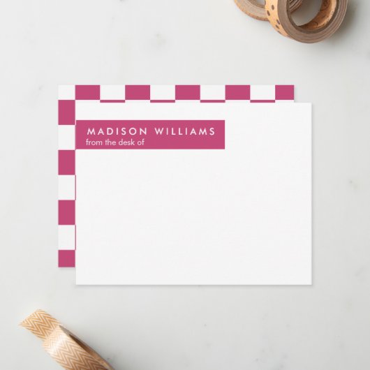 Minimal Square Stilvolle moderne moderne Notizkart Mitteilungskarte (Vorderseite/Rückseite Beispiel)