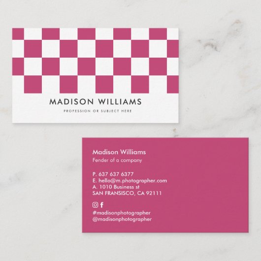 Minimal Square Stilvolle Trendy Modern Business Ca Visitenkarte (Vorne/Hinten)