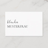 Minimal Standard Visitenkarten Vorlage -