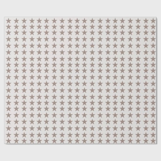 Minimal Star Pattern Christmas Wrapping Paper Geschenkpapier (Flach)