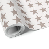 Minimal Star Pattern Christmas Wrapping Paper Geschenkpapier (Rolleneckpunkt)
