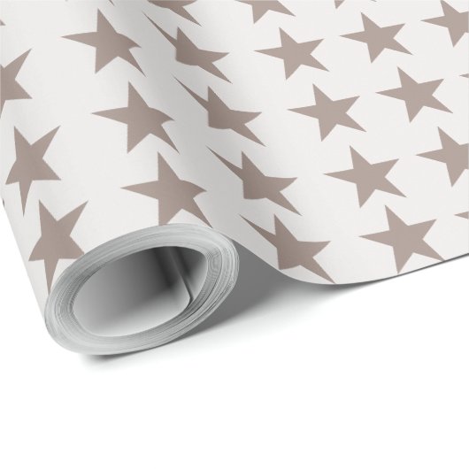 Minimal Star Pattern Christmas Wrapping Paper Geschenkpapier (Rolleneckpunkt)