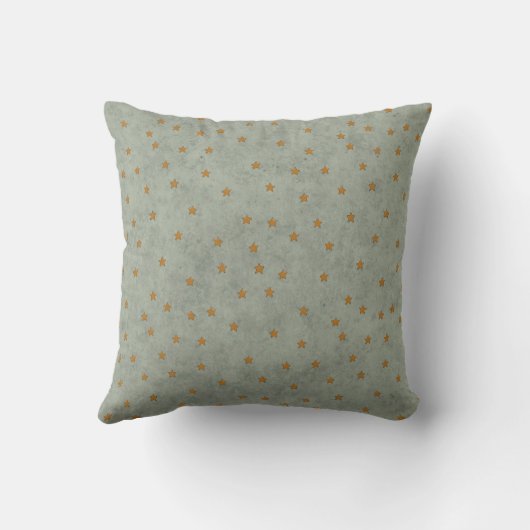 Minimal Star Pattern Throw Pillow in Sage Green Kissen (Rückseite)