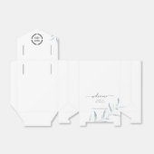 Minimal staubblaues Firmenlogo Geschenkschachtel (Ungefaltet)