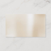 Minimal Steel Pearly Ivory Delicate Script Vip Visitenkarte (Rückseite)