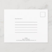 Minimal Stift uns in Script gray Save the Date Ankündigungspostkarte (Rückseite)