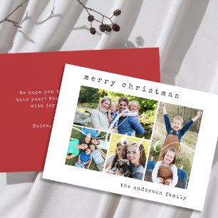 Minimal Stilvoll 4 Familienjunges Foto Weihnachten