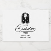 Minimal Stilvolle Bachelor-Party-Favoriten Alkoholflaschenetikett (Einzelnes Label)