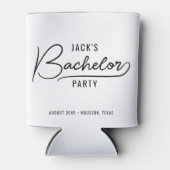 Minimal Stilvolle Bachelor-Party-Favoriten Dosenkühler (Vorderseite)