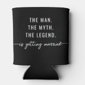 Minimal Stilvolle Bachelor-Party-Favoriten Dosenkühler (Rückseite)